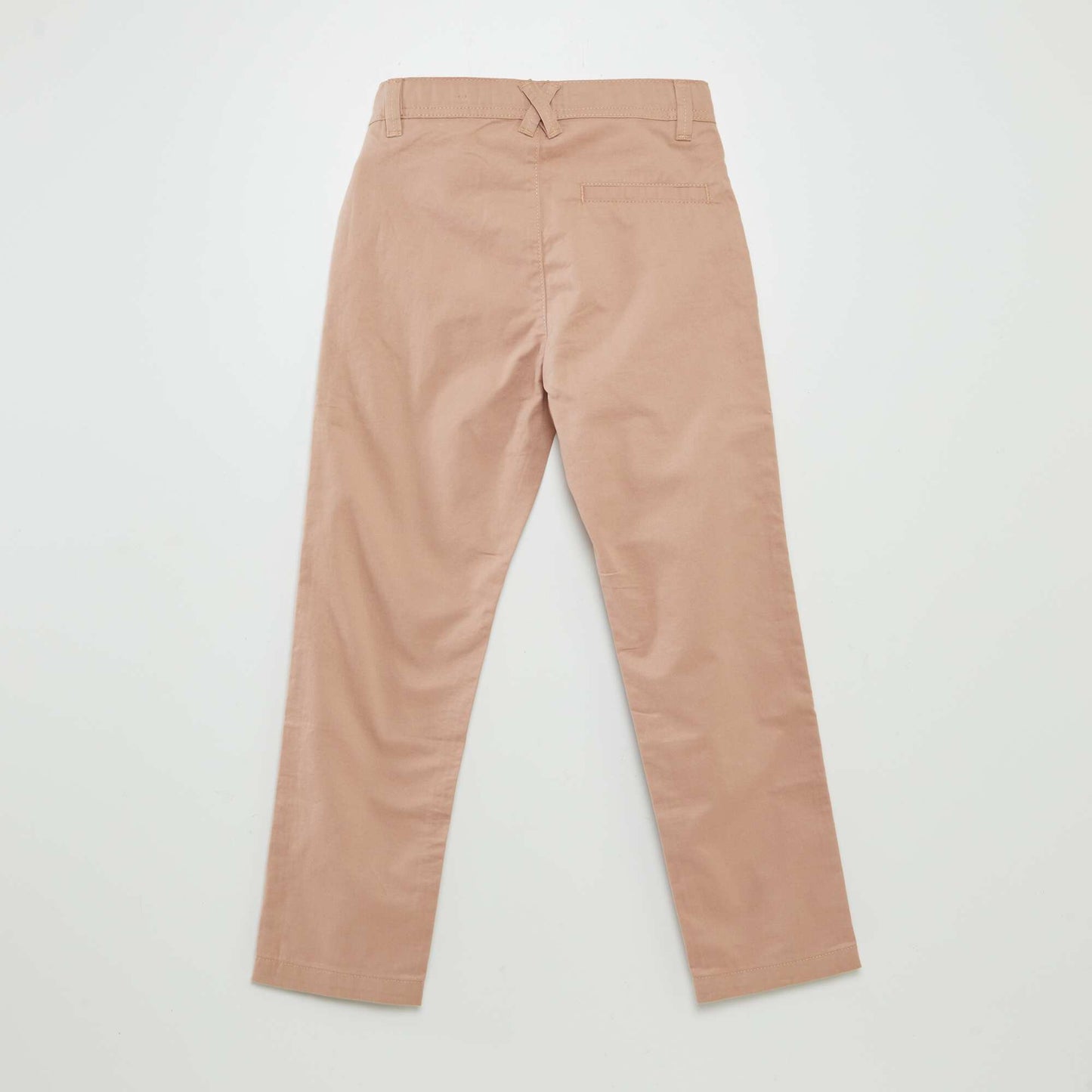 Pantalon chino droit uni Beige