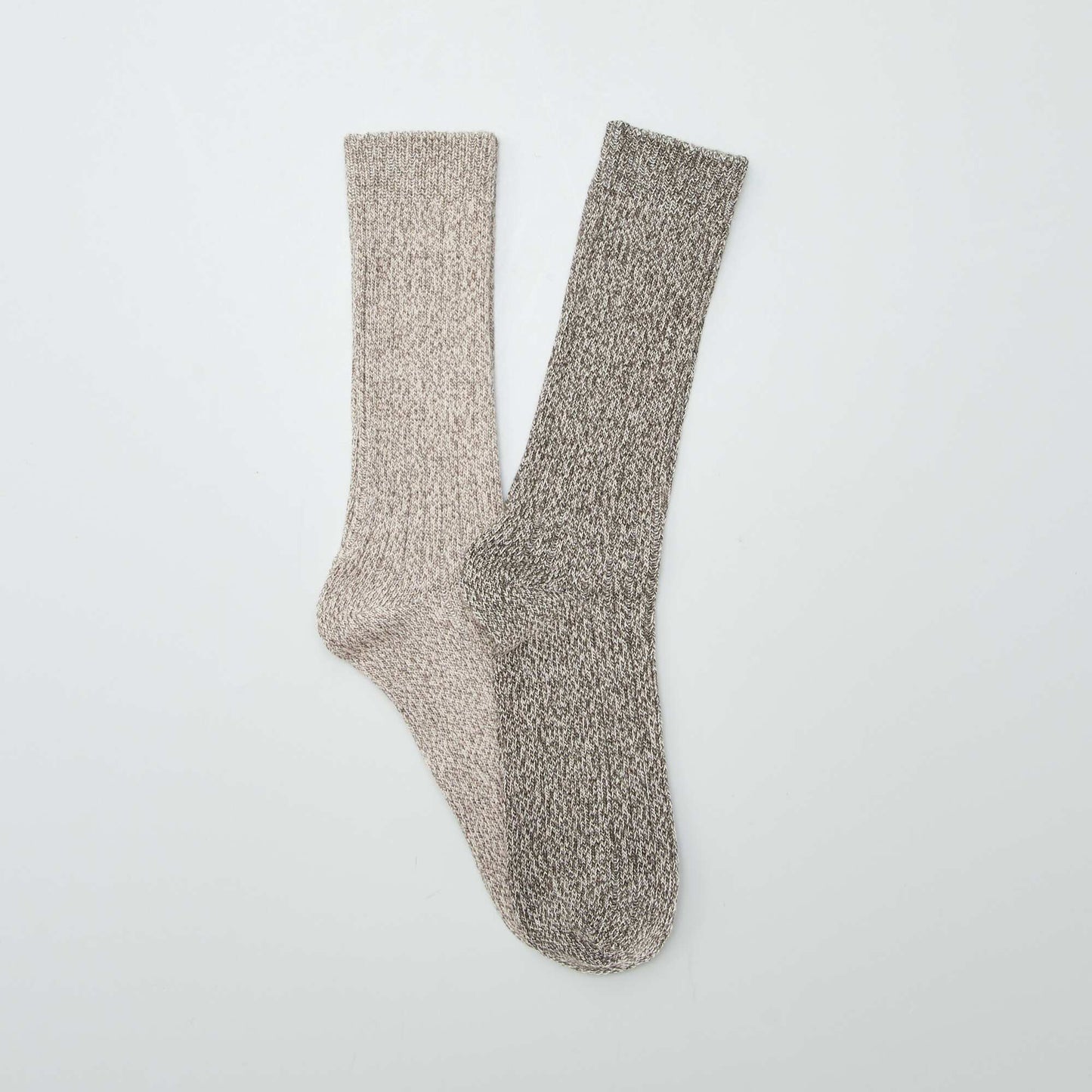 Chaussettes en maille moulinée Gris