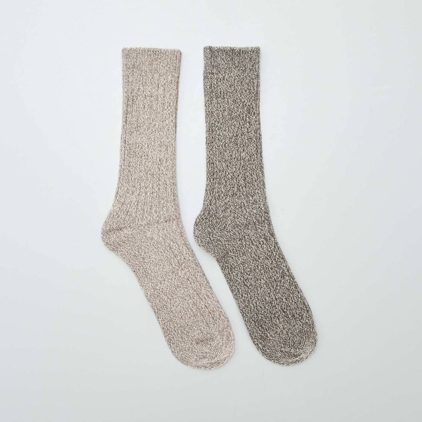 Chaussettes en maille moulinée Gris