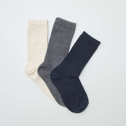 Lot de 3 paires de chaussettes chaudes Kaki