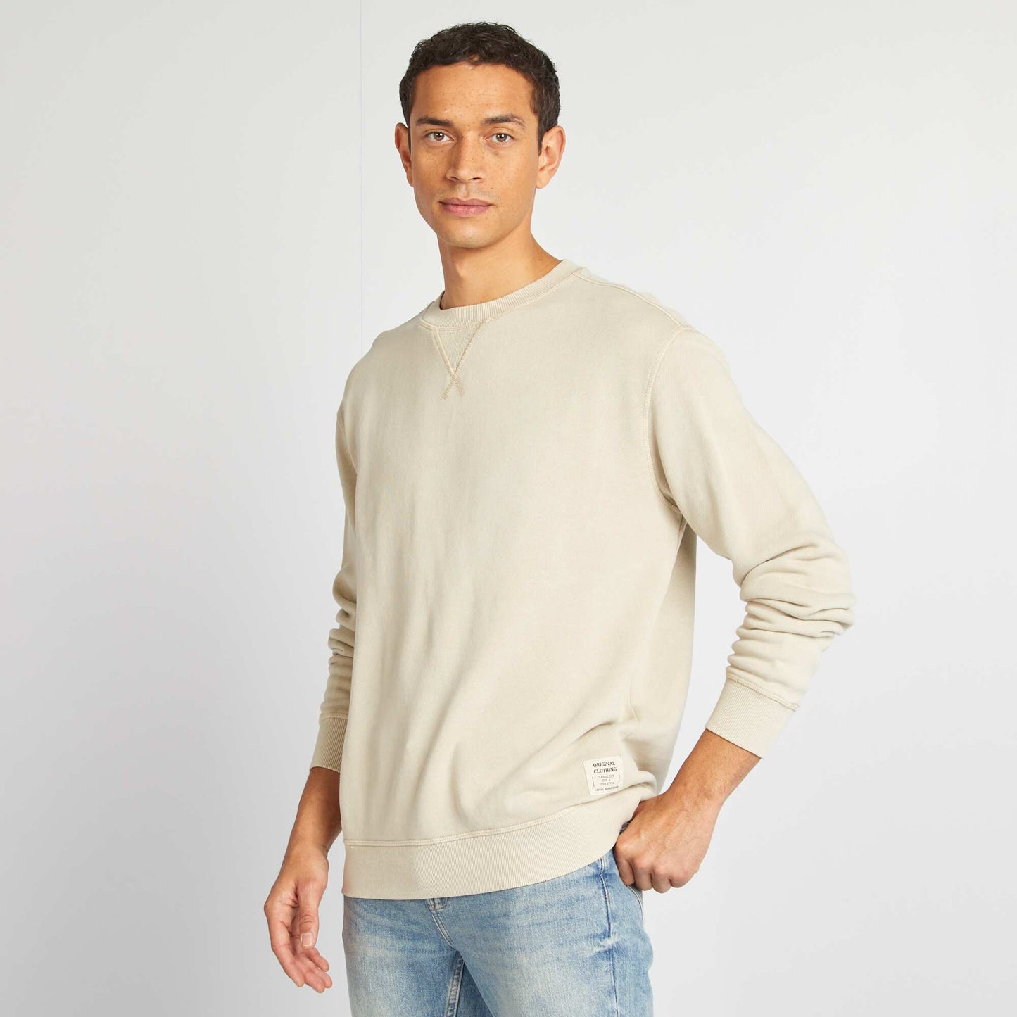 Pull en maille fine jauge Gris