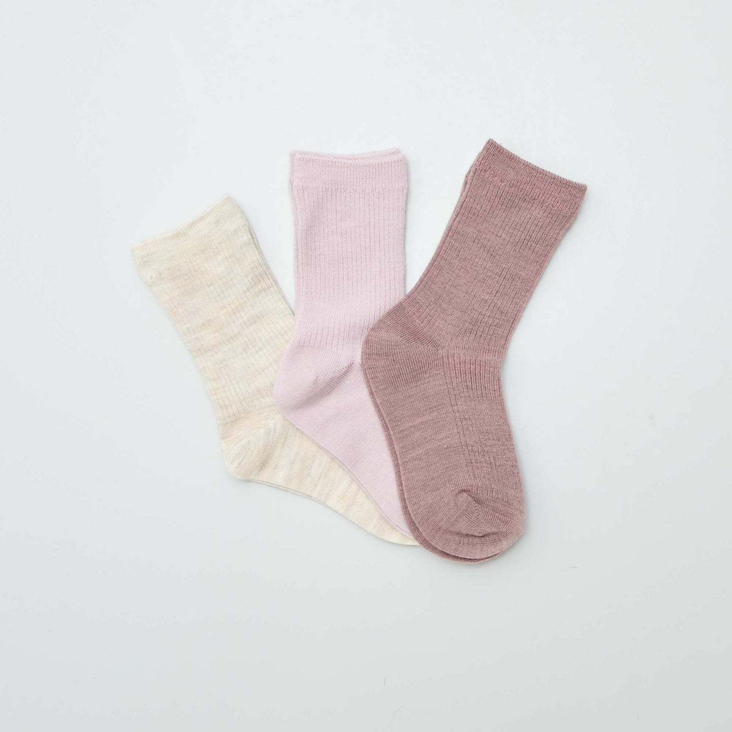 lot de 3 paires de chaussettes chaudes Beige