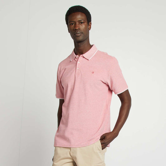 Polo en piqué  de coton ROUGE