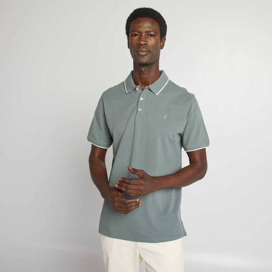 Polo en piqué  de coton VERT