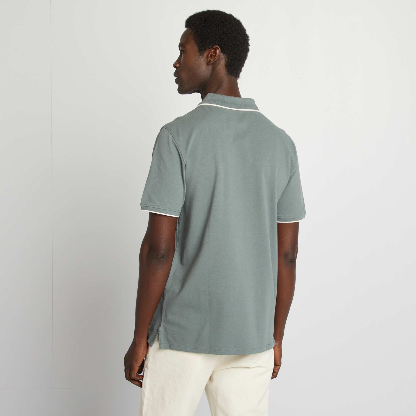Polo en piqué  de coton VERT