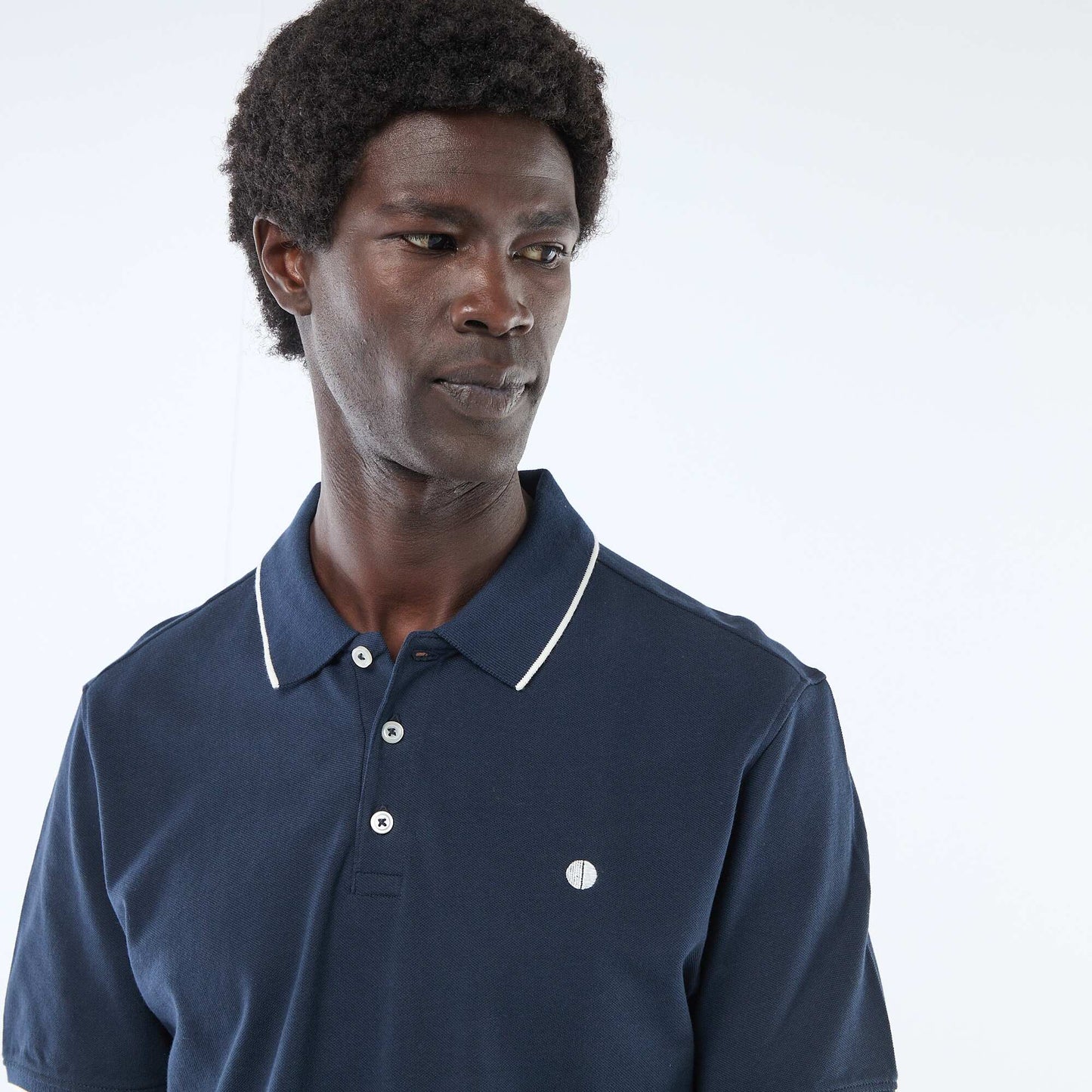 Polo en piqué  de coton BEIGE