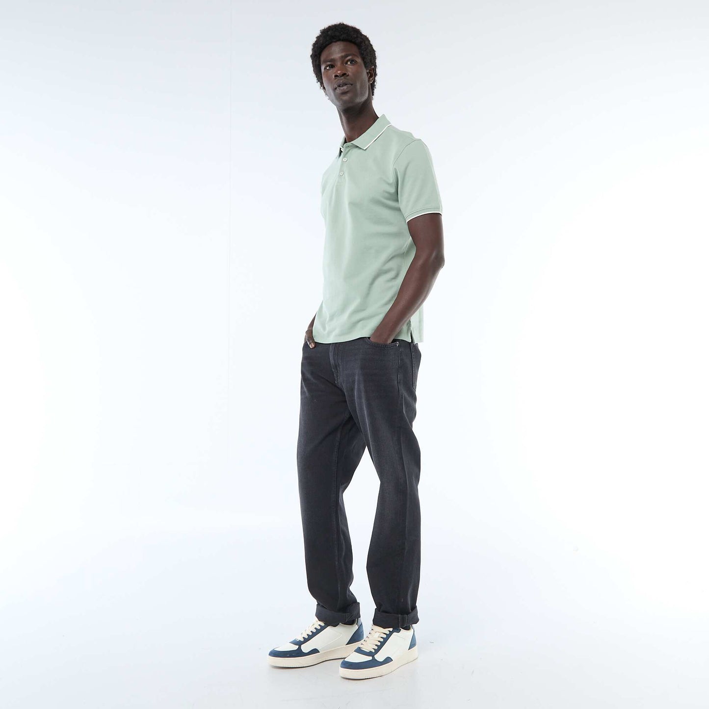 Polo en piqué  de coton VERT