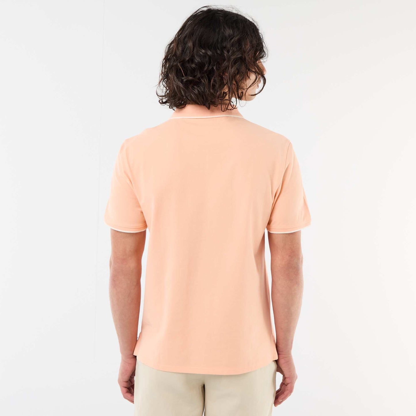 Polo en piqué  de coton ORANGE