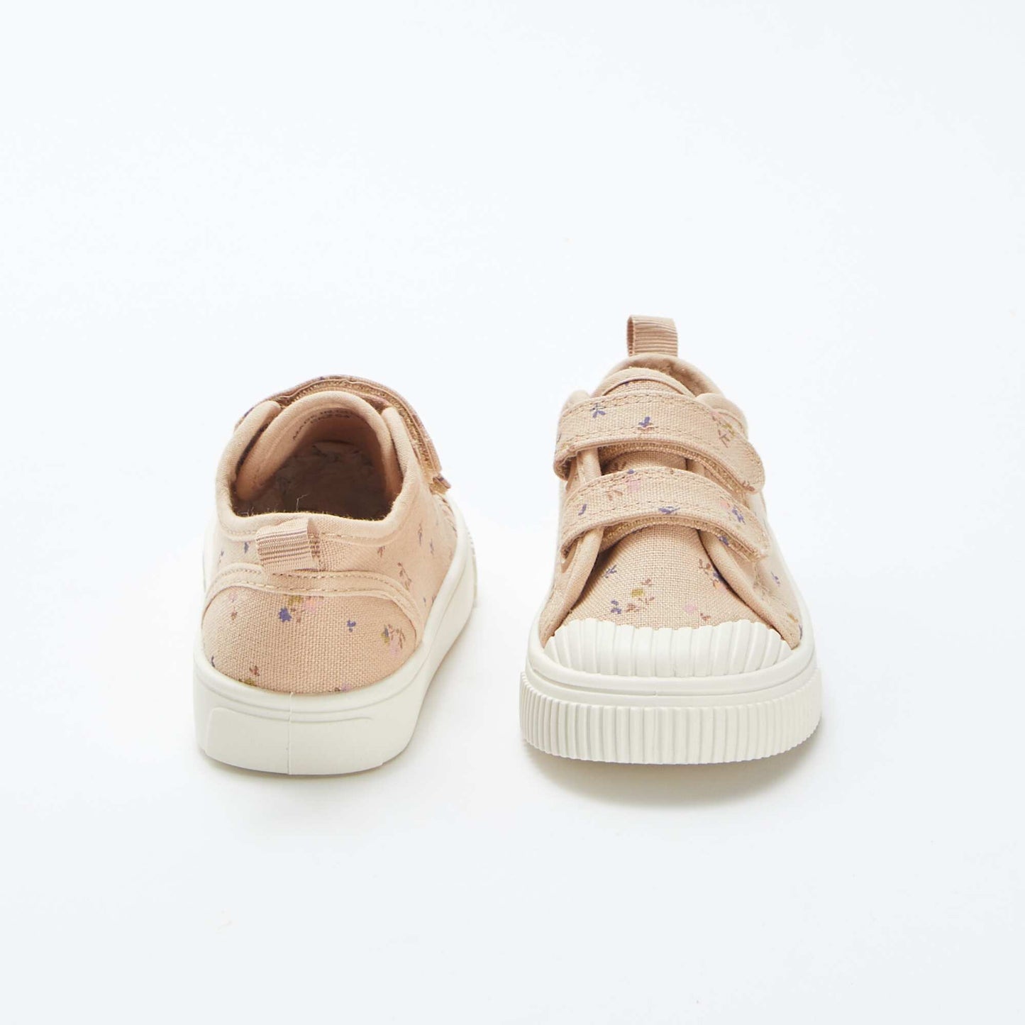 Baskets à scratchs en tissu BEIGE