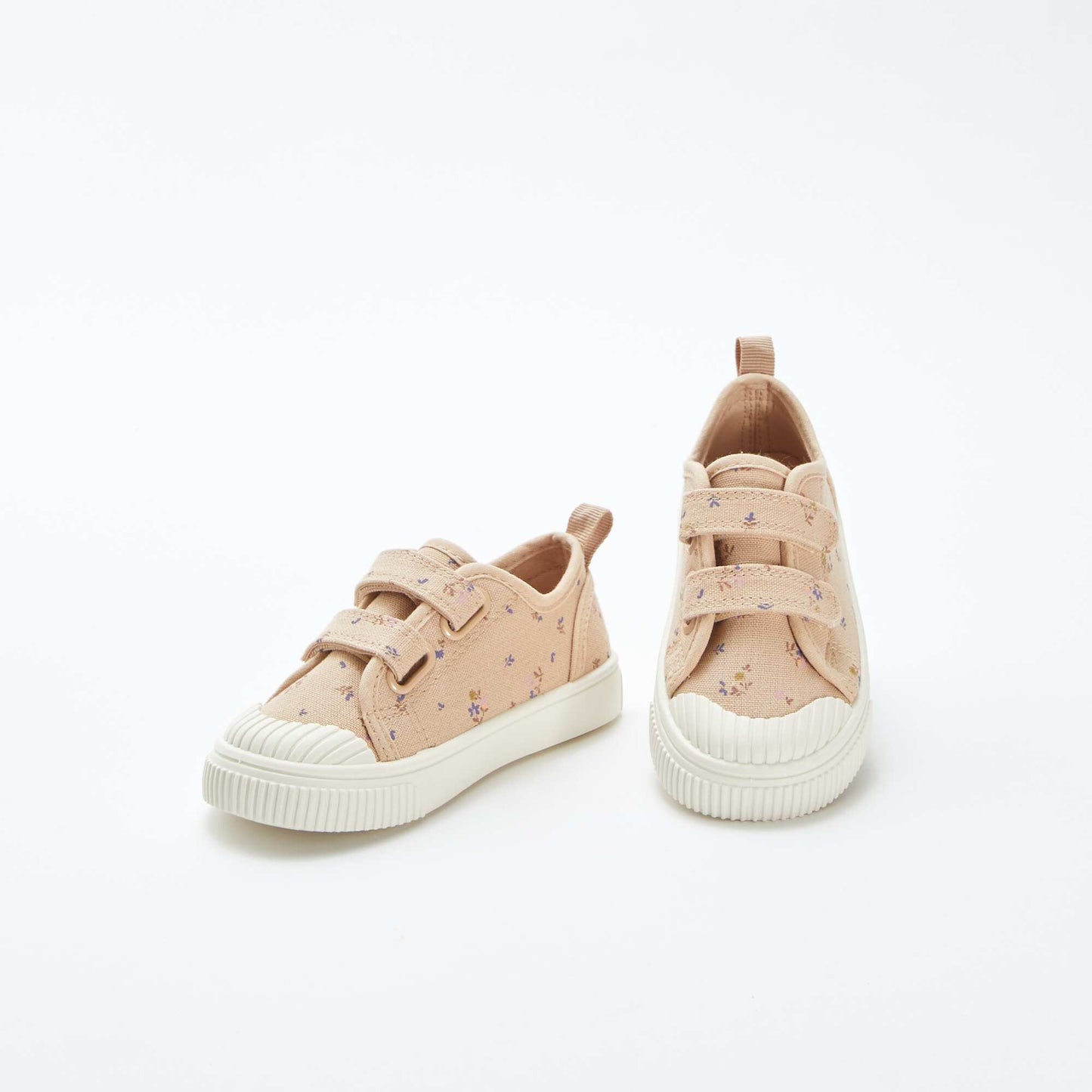 Baskets à scratchs en tissu BEIGE