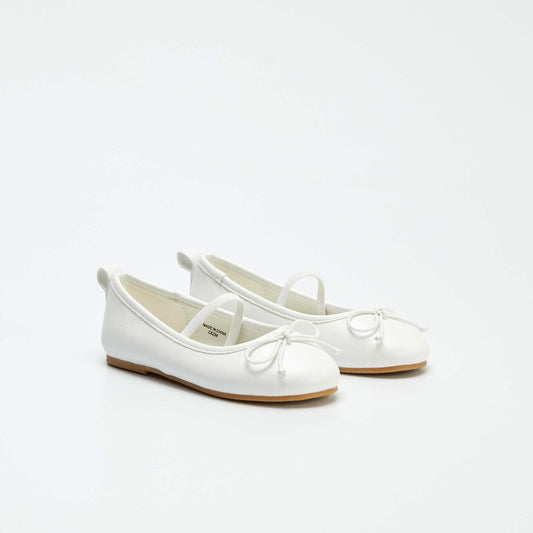 Ballerines plates BLANC