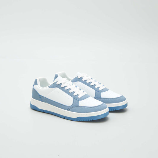 Baskets basses bicolores Blanc/bleu