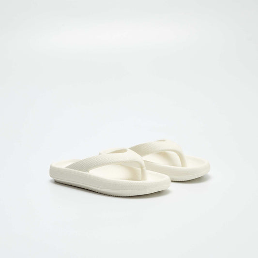 Tongs en semelle chunky Blanc