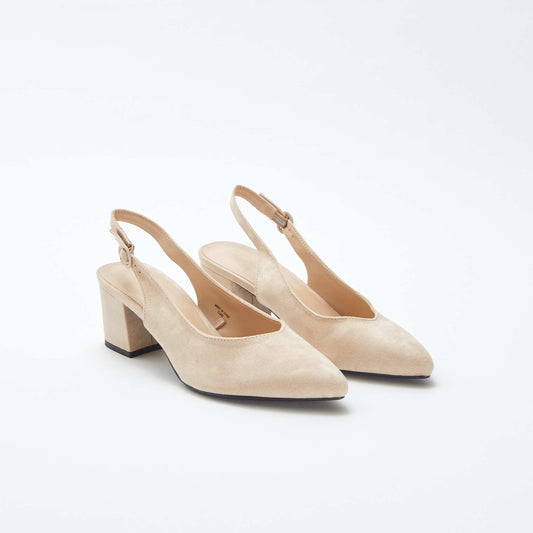 Escarpins ouverts à bout pointu BEIGE