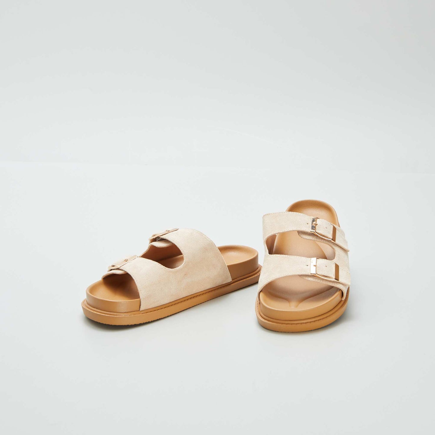 Mules épaisses double bride BEIGE
