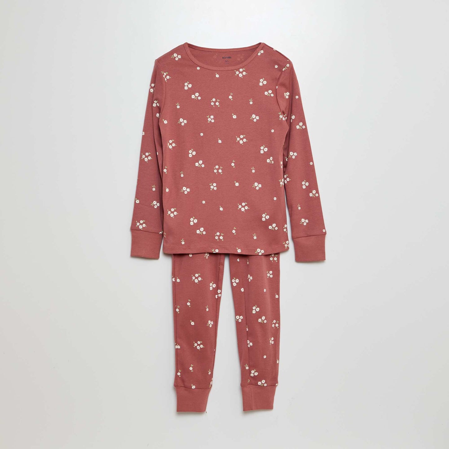 Pyjama long t-shirt + pantalon - 2 pièces Rose