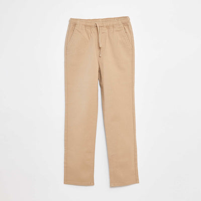 Pantalon regular uni BEIGE