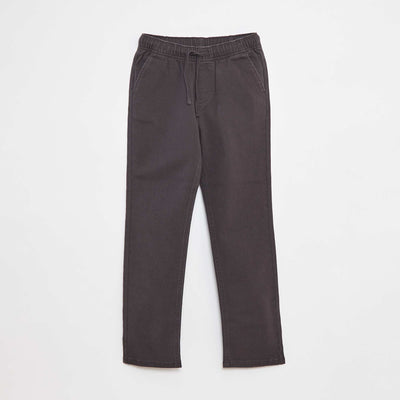 Pantalon regular uni NOIR