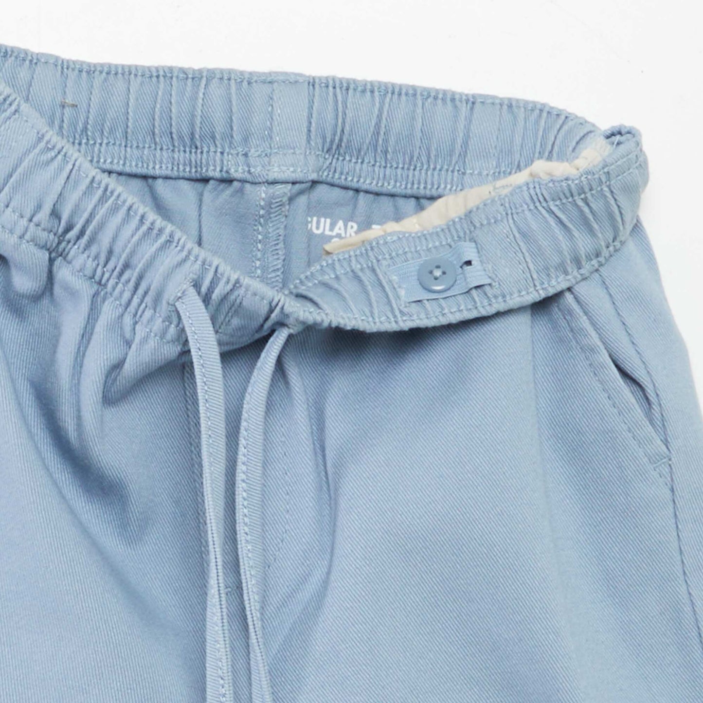 Pantalon regular uni Bleu clair