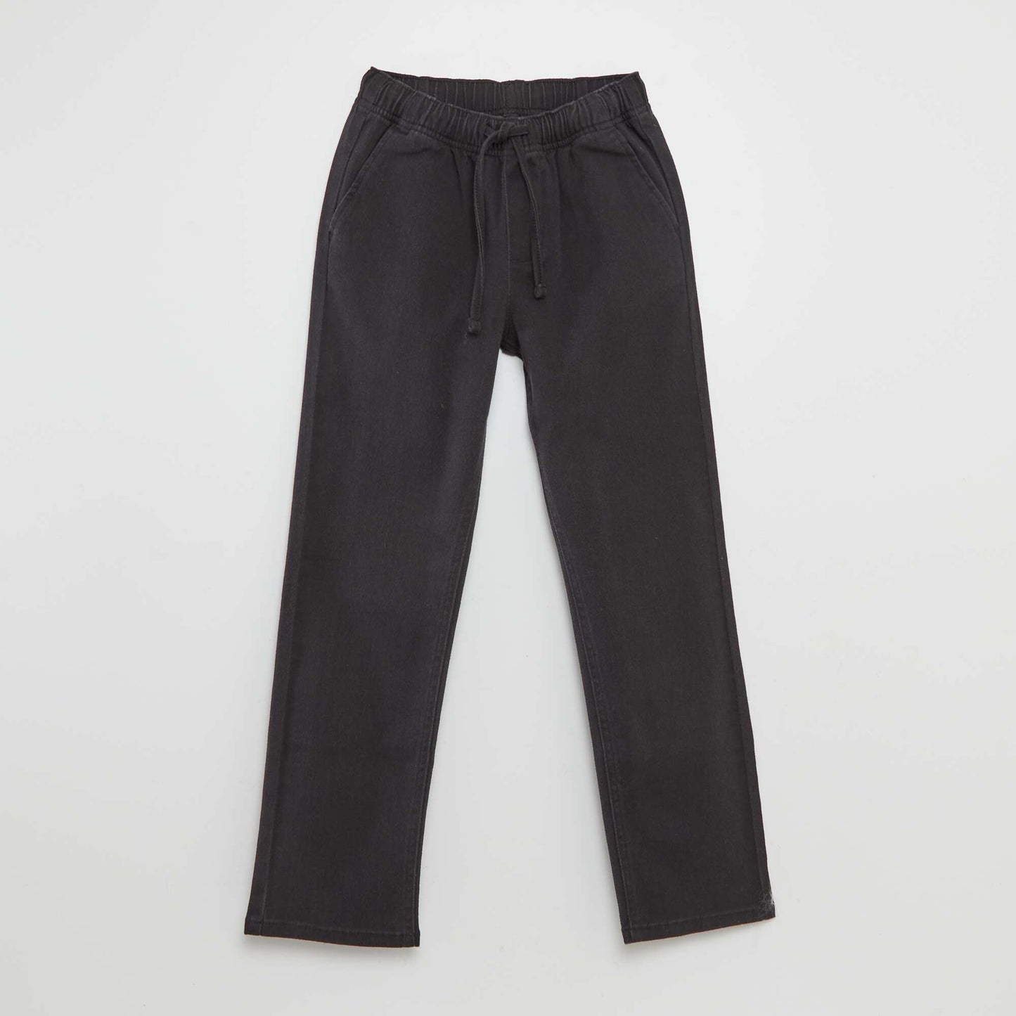 Pantalon regular uni noir