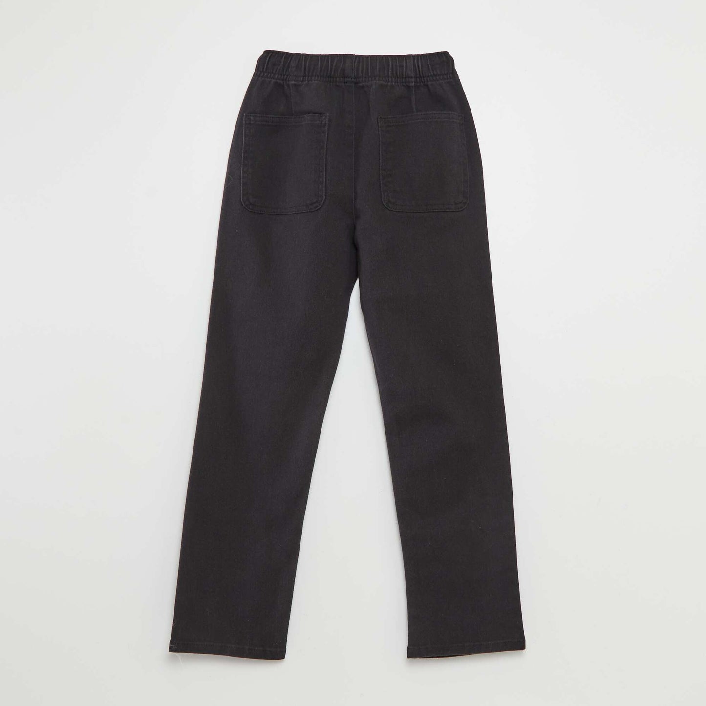 Pantalon regular uni noir