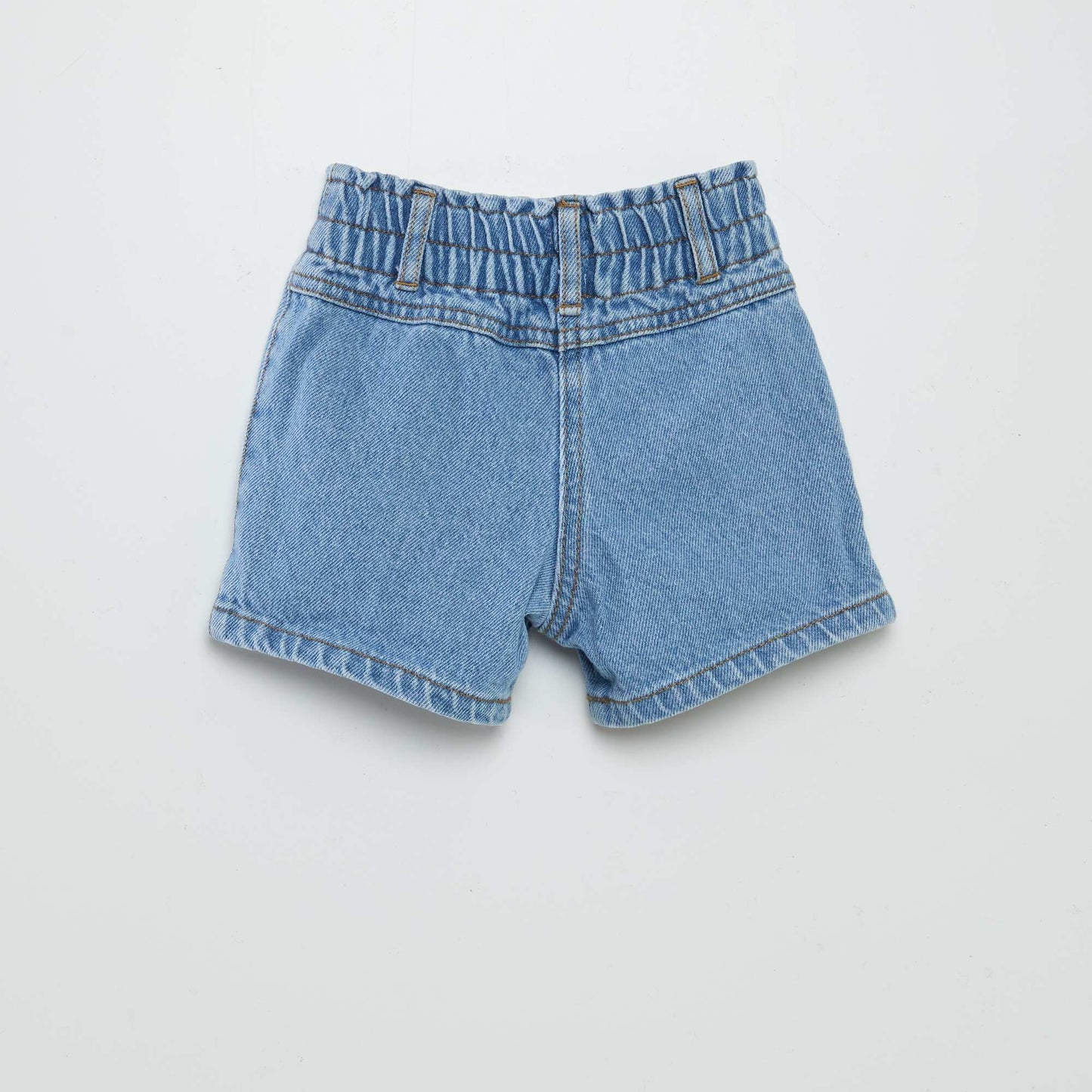 Short paperbag en jean Bleu