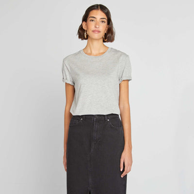 T-shirt en jersey manches courtes GRIS