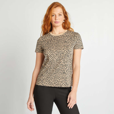T-shirt imprimé Leopard