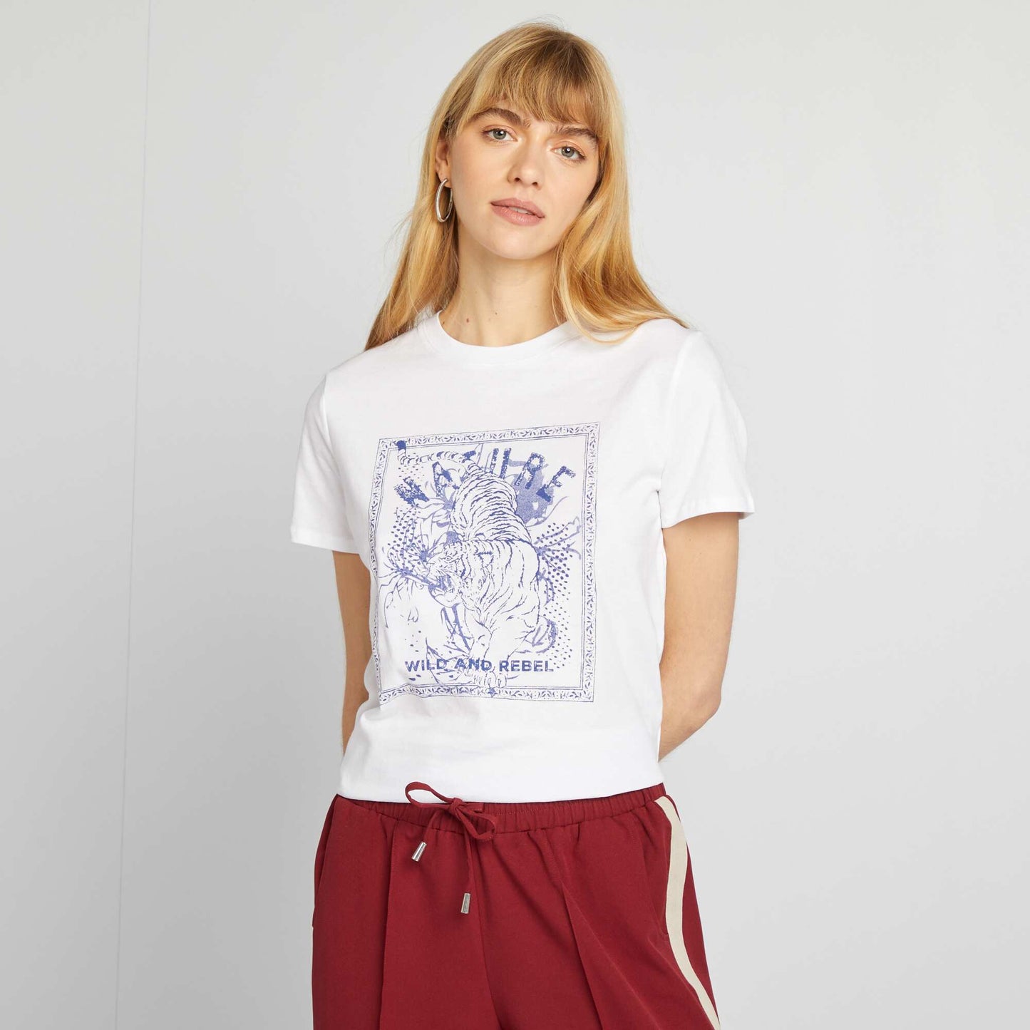 T-shirt imprimé BLANC