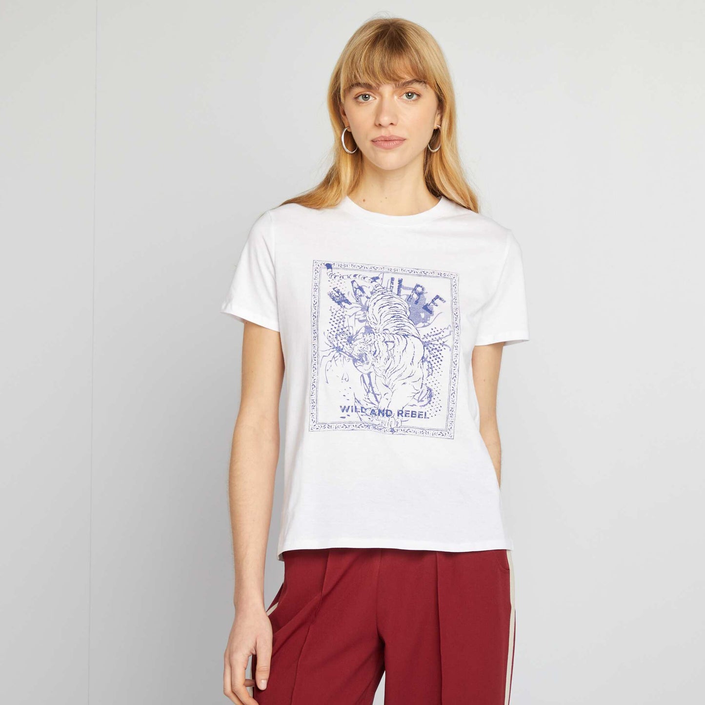 T-shirt imprimé BLANC