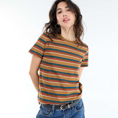 T-shirt imprimé MARRON