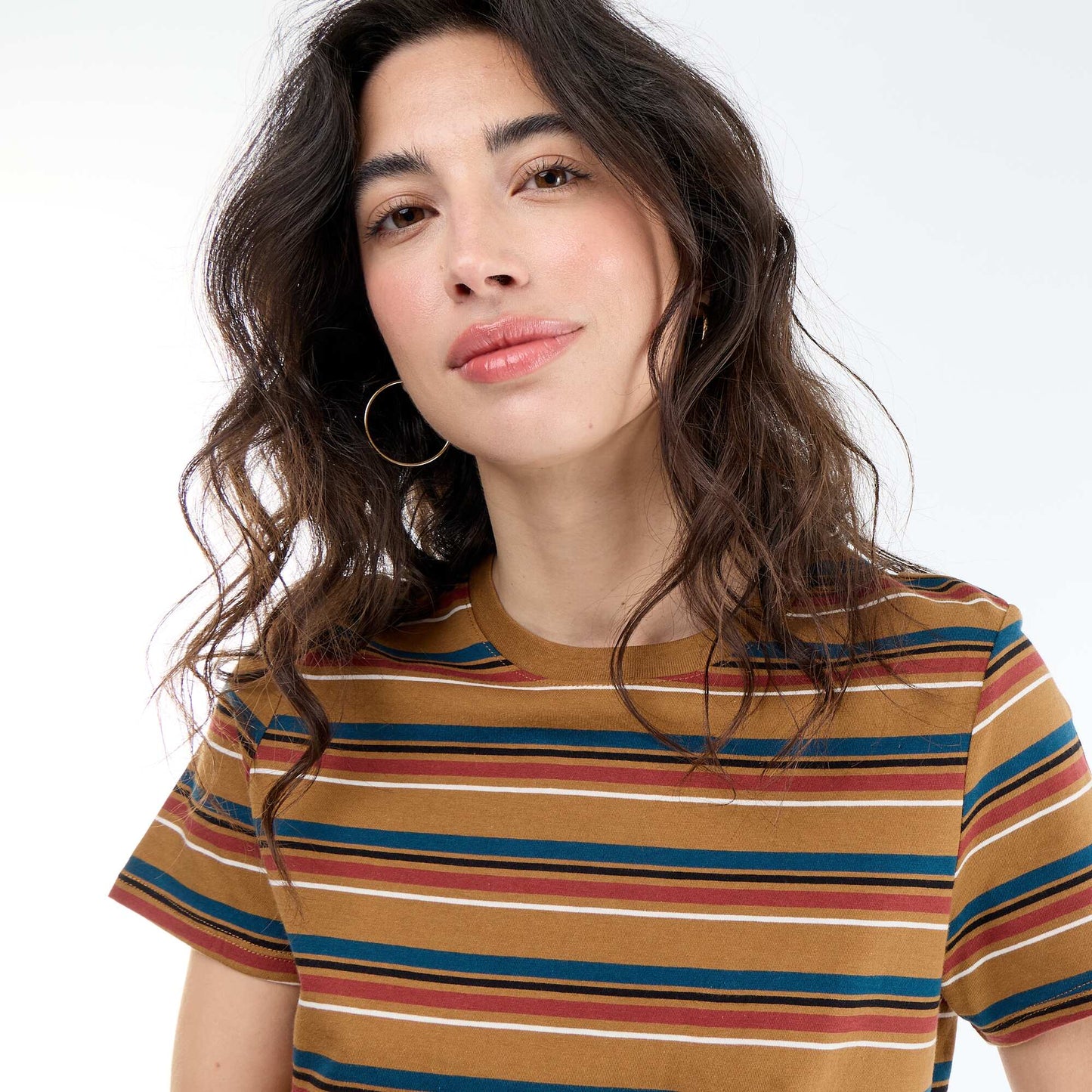 T-shirt imprimé MARRON