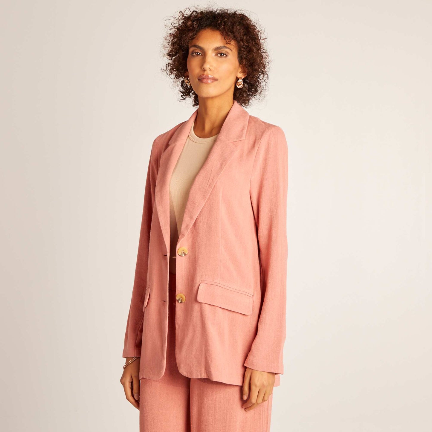 Veste tailleur en lin mélangé ROSE