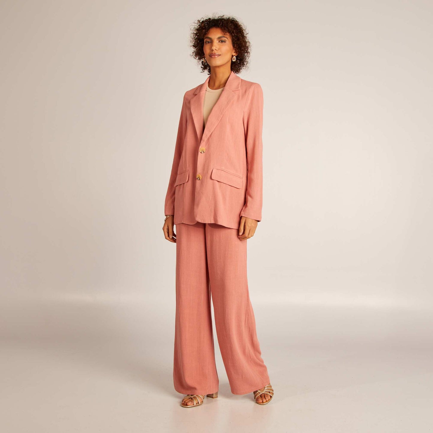 Veste tailleur en lin mélangé ROSE