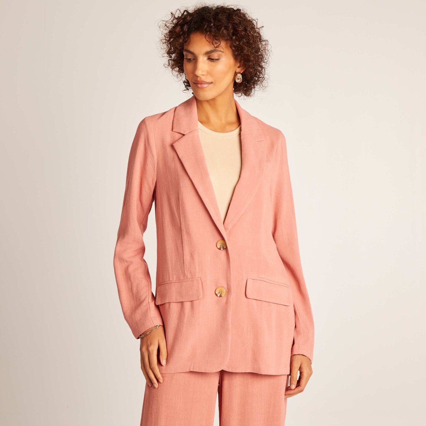 Veste tailleur en lin mélangé ROSE