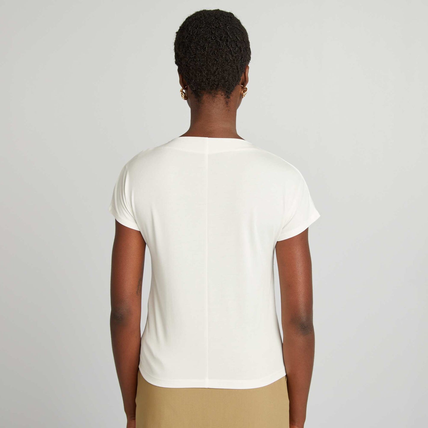 T-shirt en modal manches courtes blanc