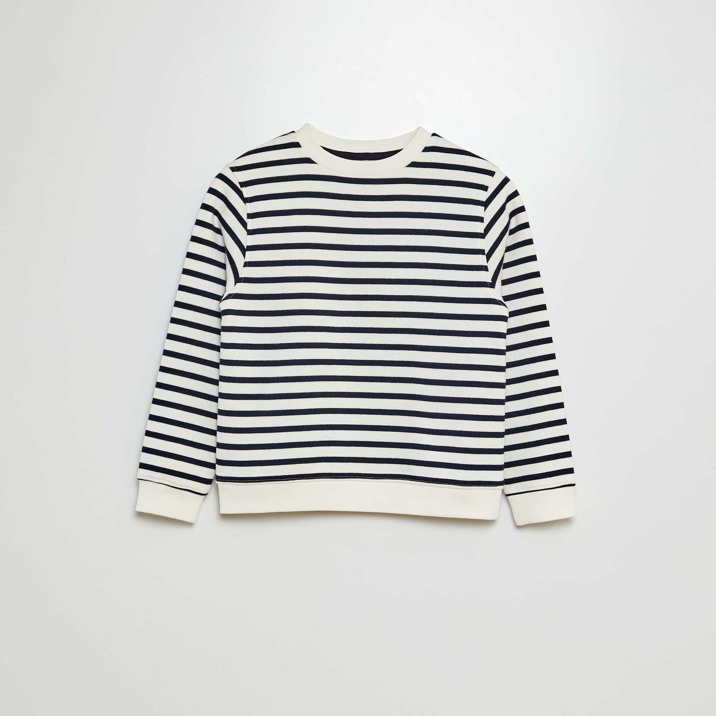 Sweat col rond imprimé BLEU RAYE