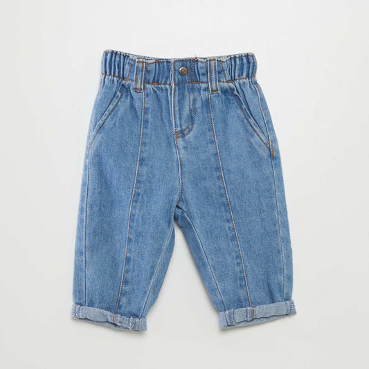 Jean paperbag uni Bleu