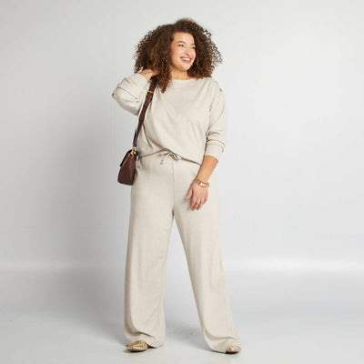 Pantalon en maille douce BEIGE