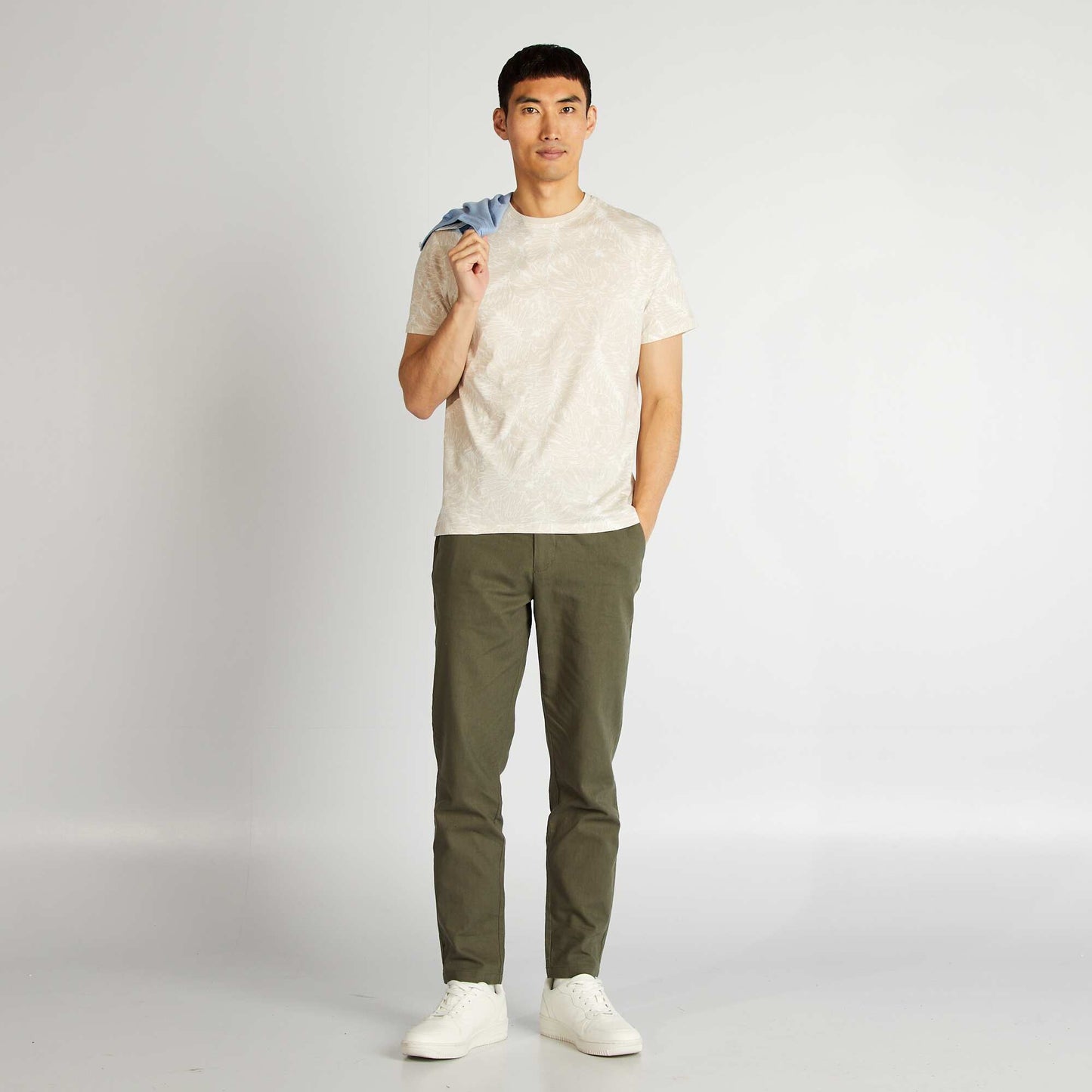 Pantalon chino Vert