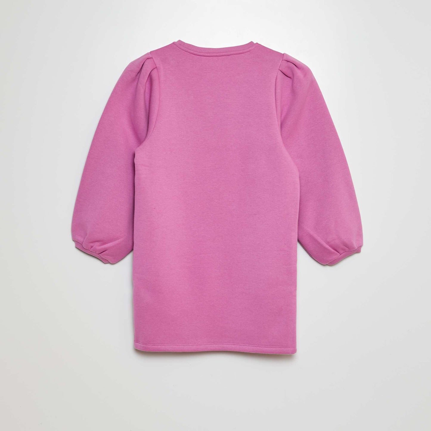 Robe sweat en molleton uni rose