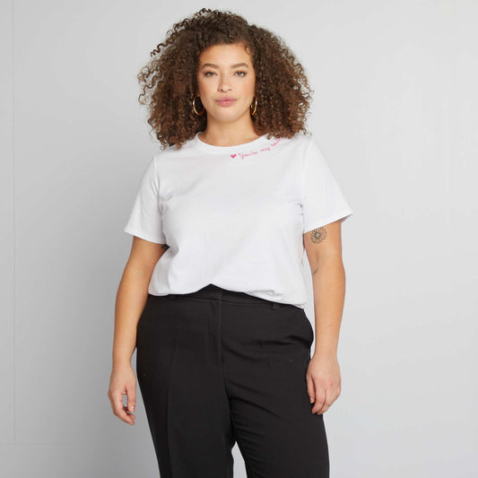 T-shirt à manches courtes - Saint-valentin BLANC