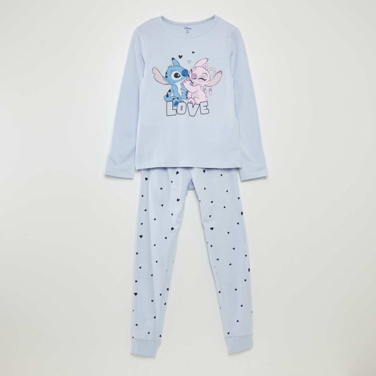 Ensemble pyjama imprimé 'Stitch' 'Disney' - 2 pièces Bleu