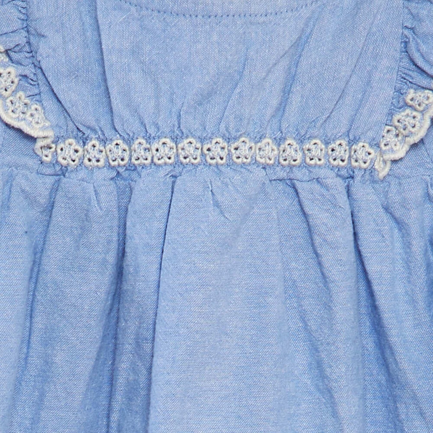 Robe en coton tissage chambray BLEU
