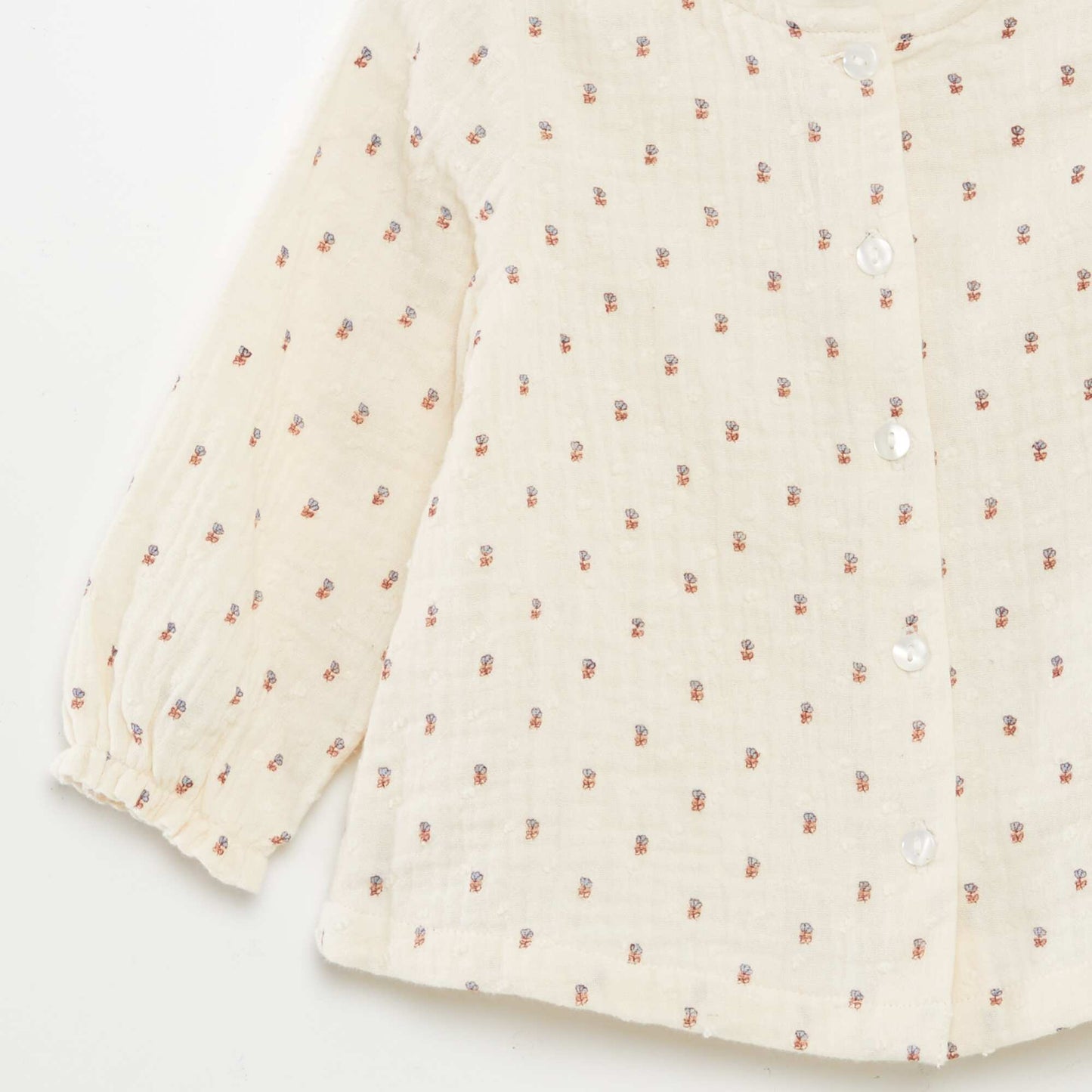 Blouse en gaze de coton BLANC