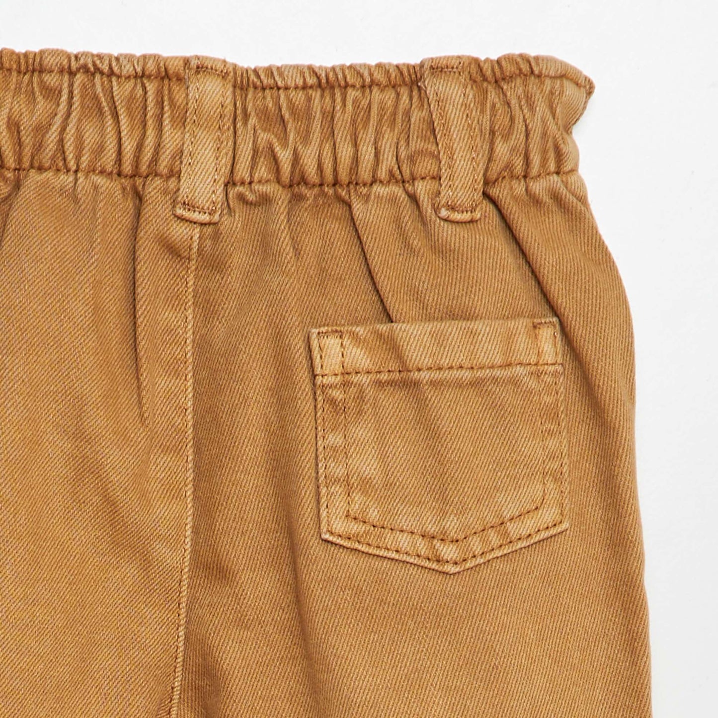 Pantalon en twill paperbag Beige