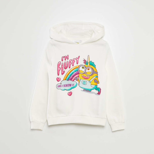 Sweat à capuche 'minions' Blanc