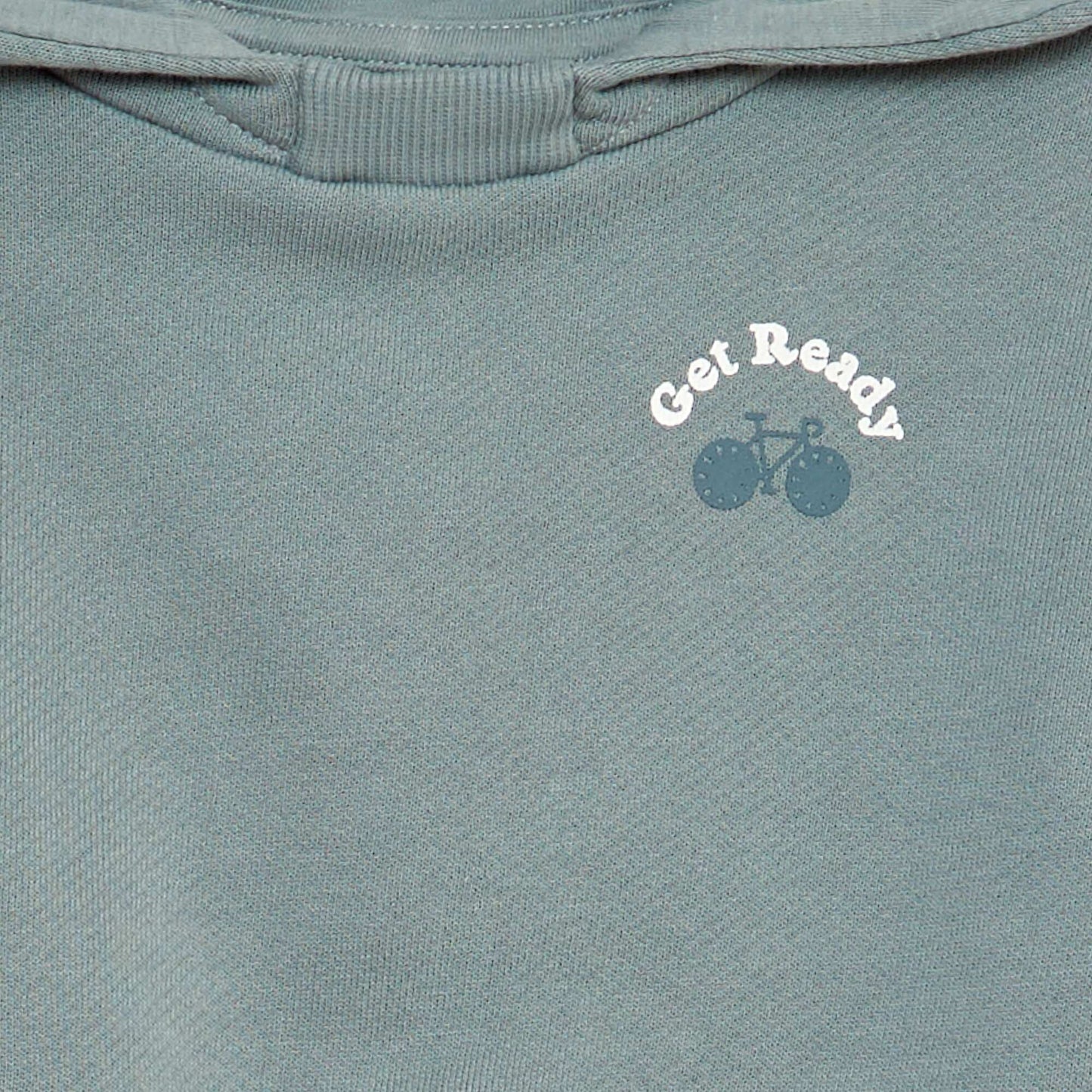 Sweat à capuche en french terry Bleu