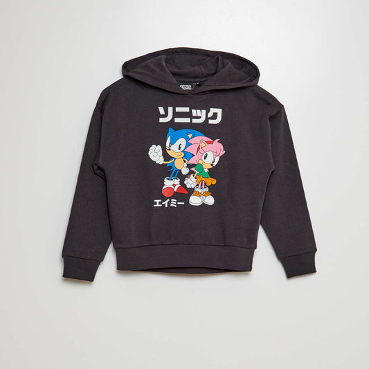 Sweat 'Sonic' 'SEGA' à capuche Noir
