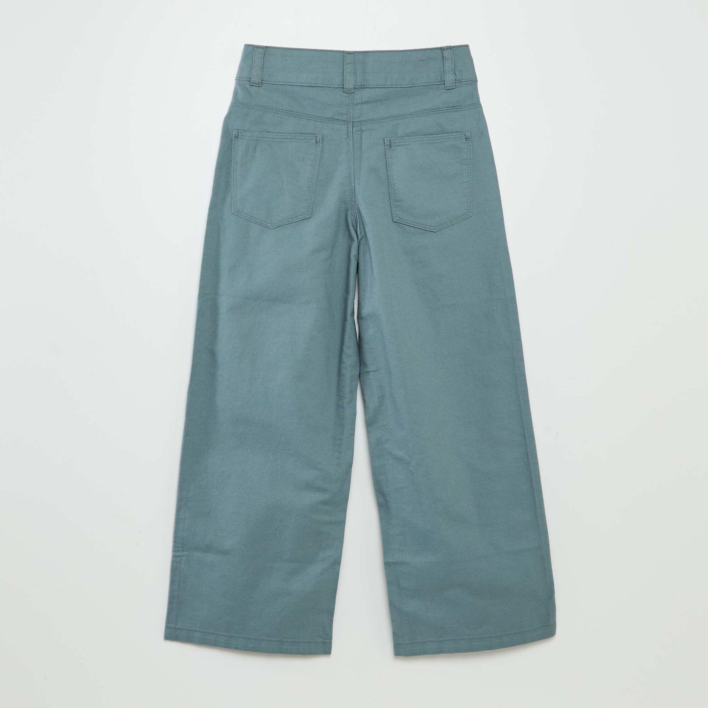 Pantalon chino coupe large / wide leg Bleu